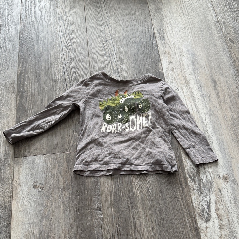 Old Navy Gray Roar-some‎ Monster Truck Tee